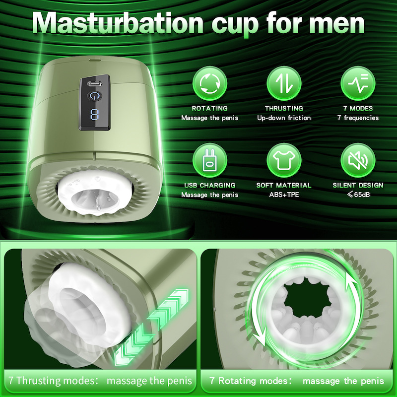 Cung cấp Cốc thủ dâm Erectile Stem Ailebo rung thụt xoay âm đạo giả tự động nhỏ gọn giá rẻ